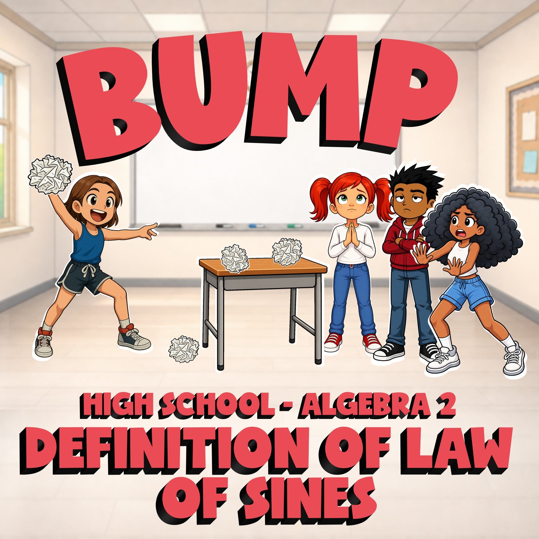 Definition of Law of Sines BUMP Math Game - No Prep Algebra 2 Review Activity