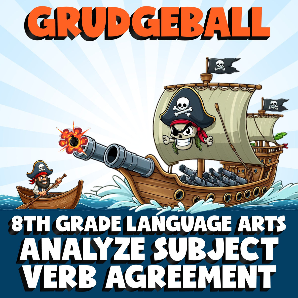 Analyze Subject Verb Agreement GRUDGEBALL ELA Game - No Prep Grade 8 Review