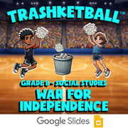 War for Independence TRASHKETBALL Socials Game - No Prep Grade 8 Review Activity