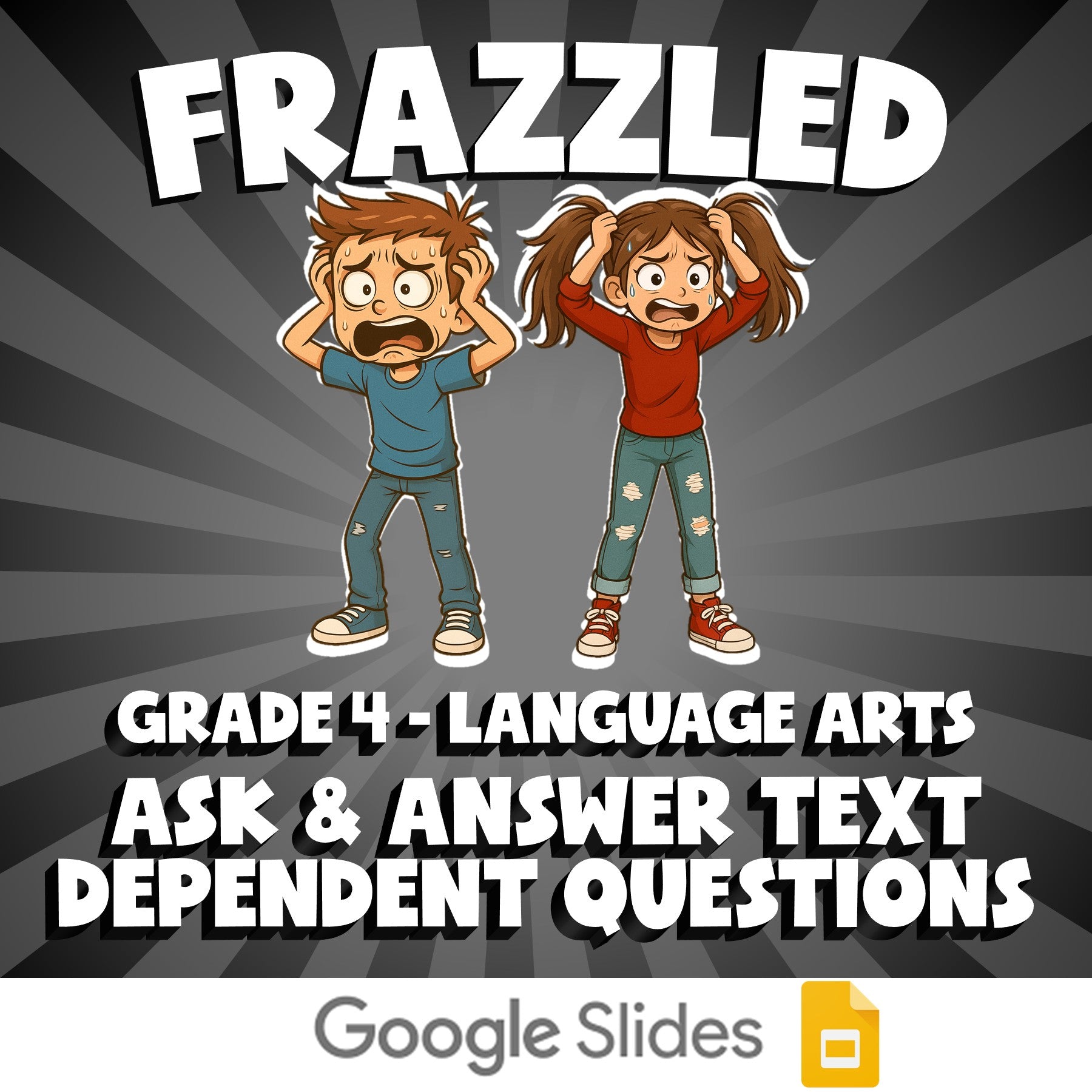 Ask & Answer Text Dependent Questions FRAZZLED ELA Game - No Prep Grade 4 Review