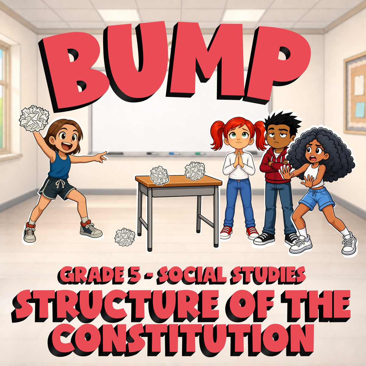 Structure of the Constitution BUMP Socials Game - No Prep Grade 5 Review