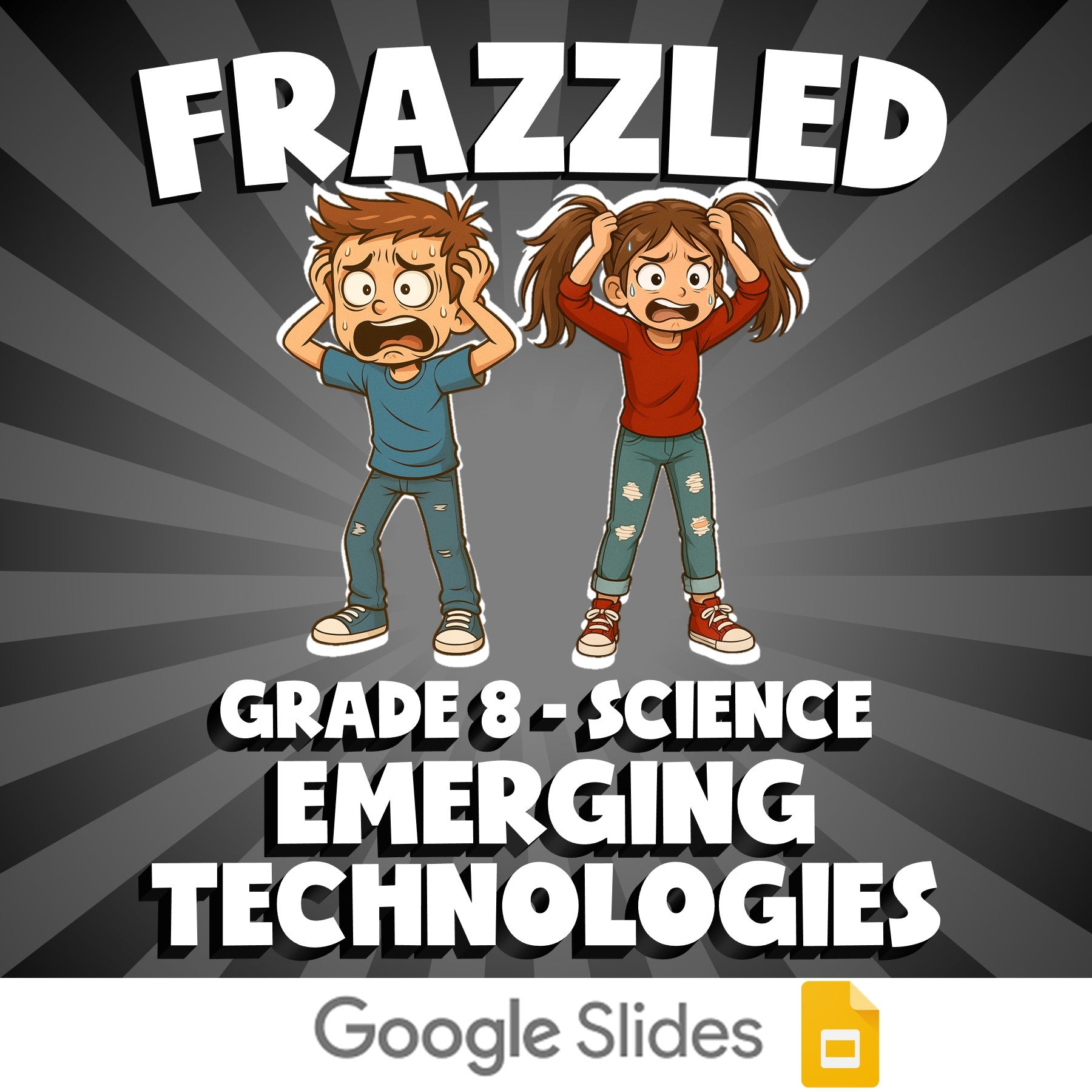Emerging Technologies FRAZZLED Science Game - No Prep Grade 8 Review Activity