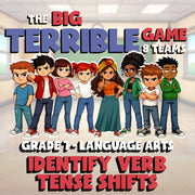 Identify Verb Tense Shifts BIG TERRIBLE GAME - No Prep Grade 7 ELA Review