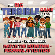 Match the Definition - Personal Style Items BIG TERRIBLE GAME - Spanish Exercise