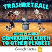Comparing Earth to Other Planets TRASHKETBALL Science Game - No Prep Grade 3