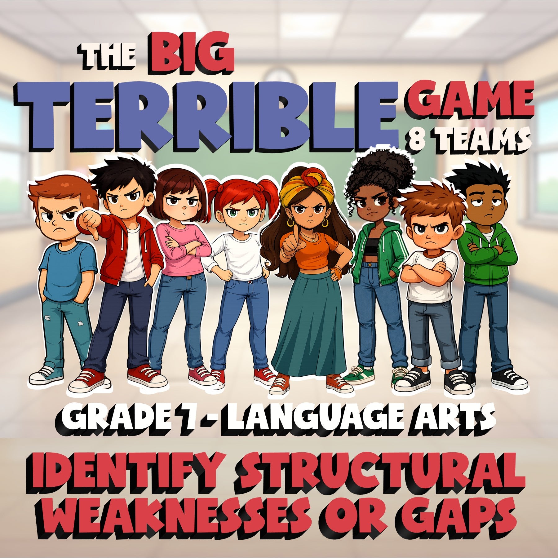 Identify Structural Weaknesses or Gaps BIG TERRIBLE GAME - Grade 7 ELA Review