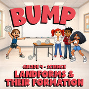 Landforms & Their Formation BUMP Science Game - No Prep Grade 4 Review Activity