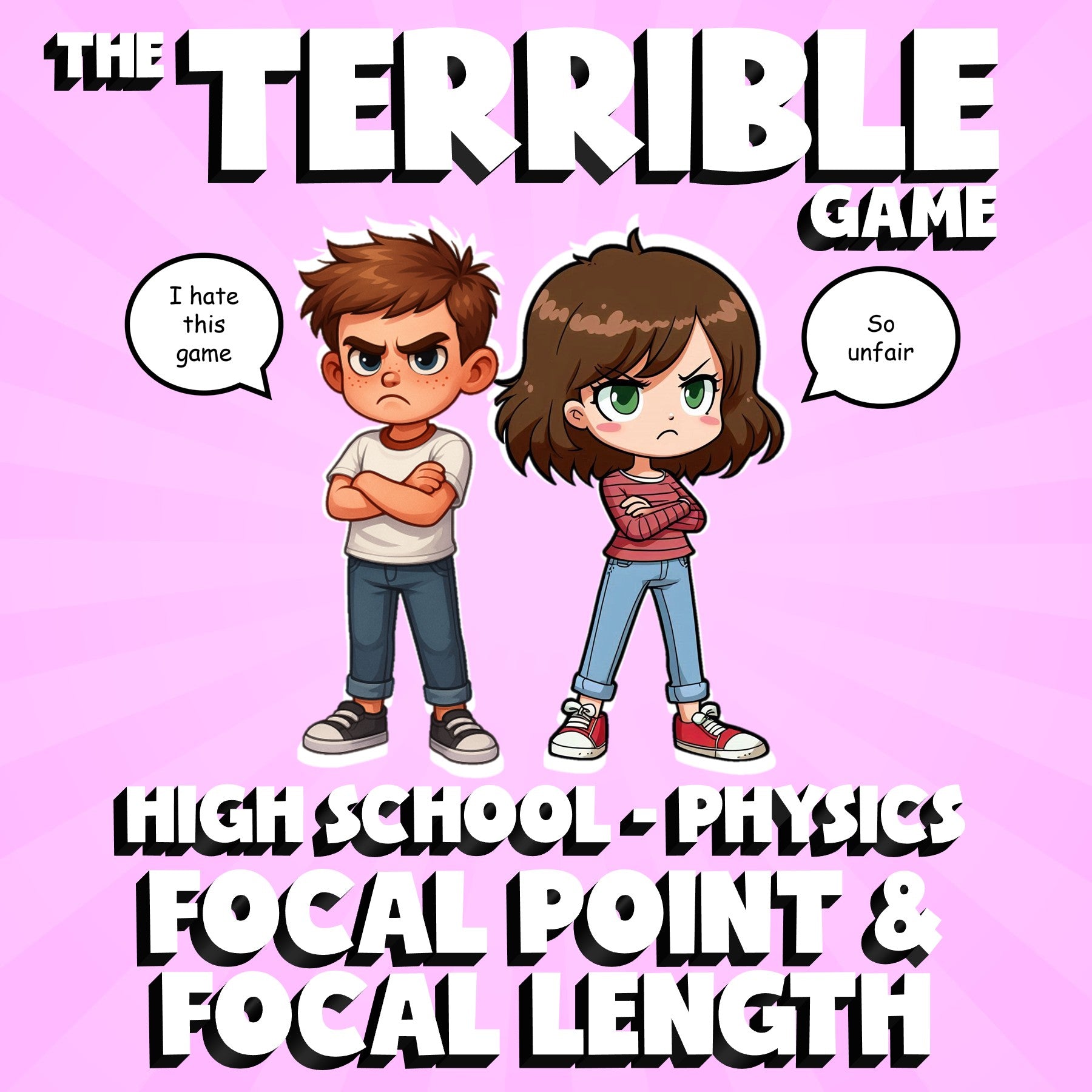 Focal Point & Focal Length THE TERRIBLE GAME - No Prep Physics Science Review