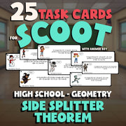 Side Splitter Theorem SCOOT TASK CARDS Math Game - No Prep Geometry Review