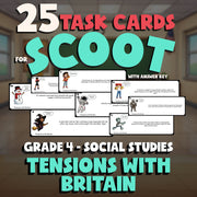 Tensions with Britain SCOOT TASK CARDS Socials Game - No Prep Grade 4 Review