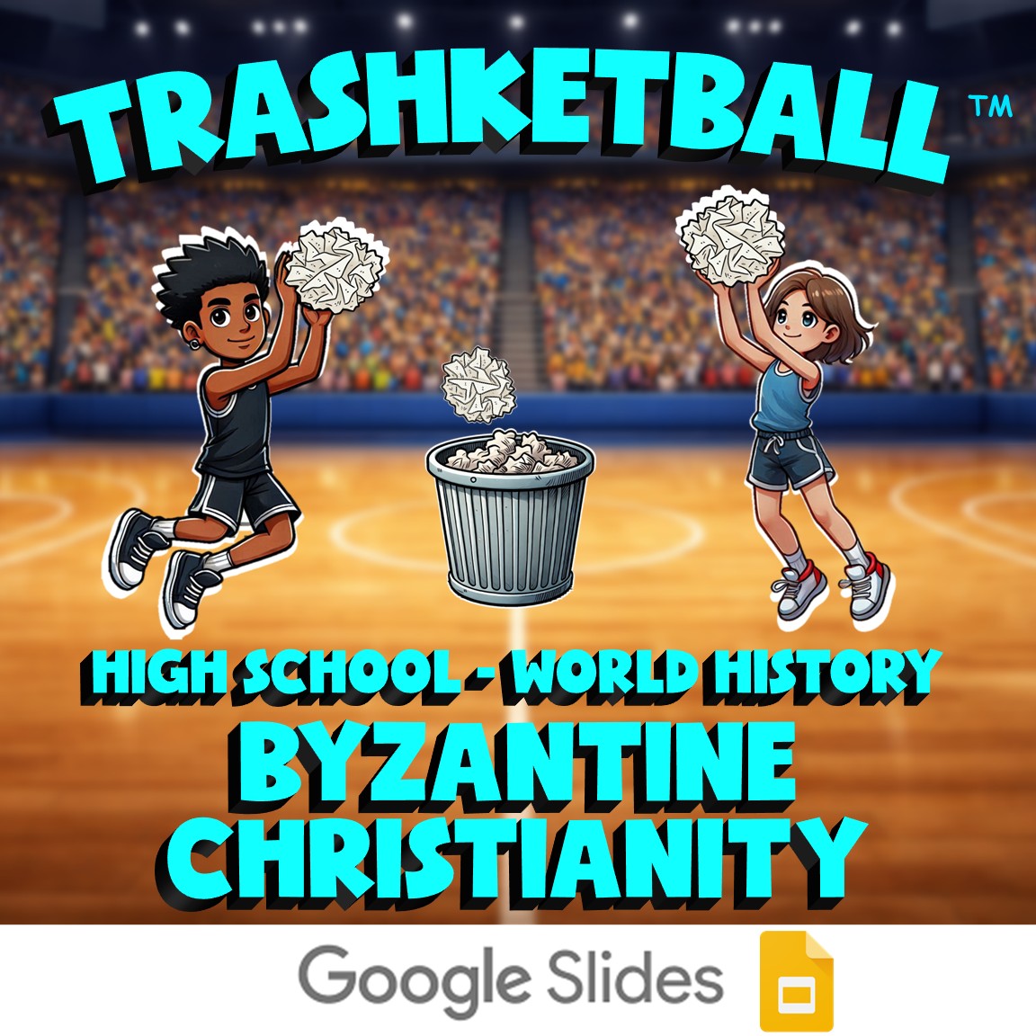 Byzantine Christianity TRASHKETBALL Game - No Prep World History Review Activity