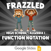 Function Notation FRAZZLED Math Game - No Prep Algebra 1 Review Activity