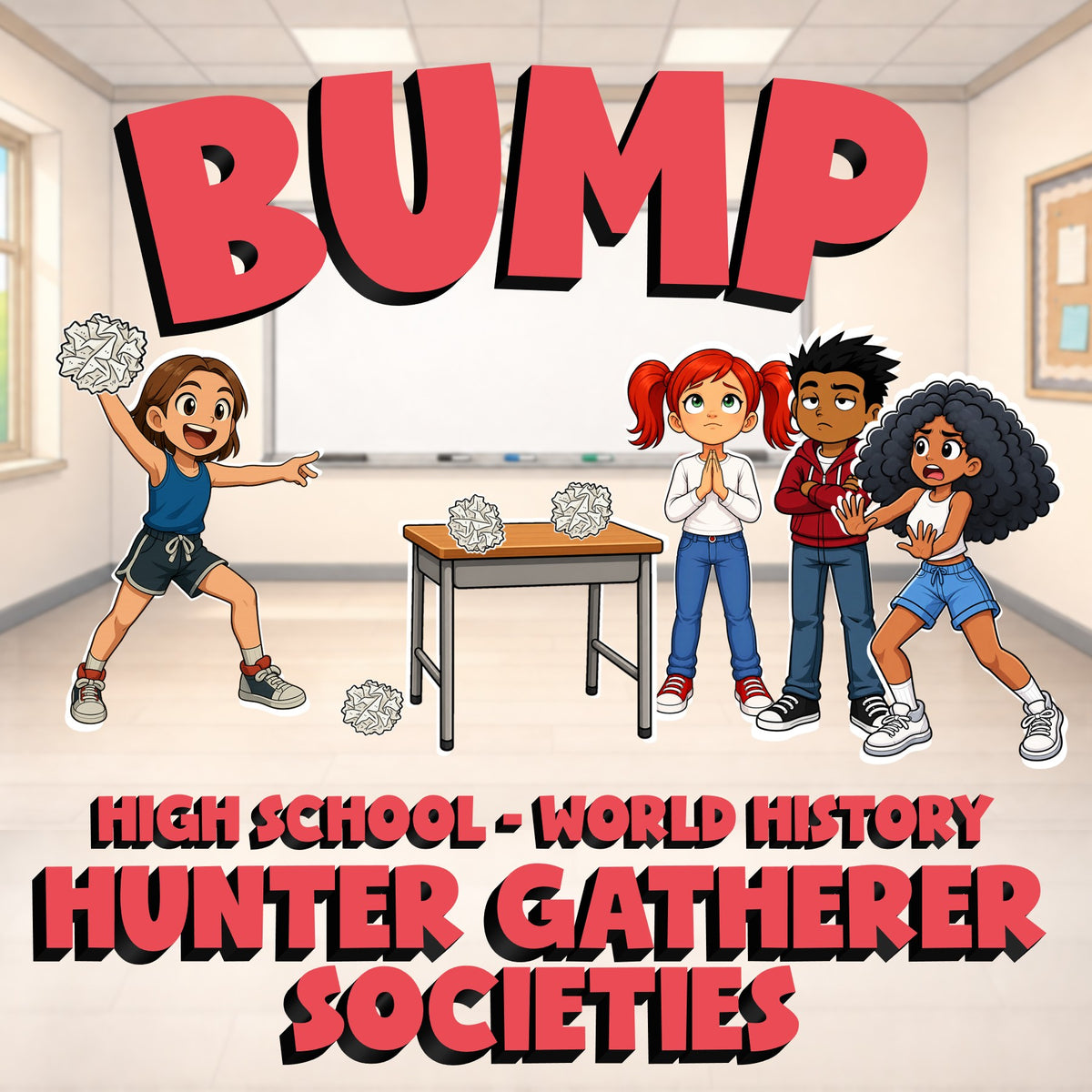 Hunter Gatherer Societies BUMP Game - No Prep World History Review Activity
