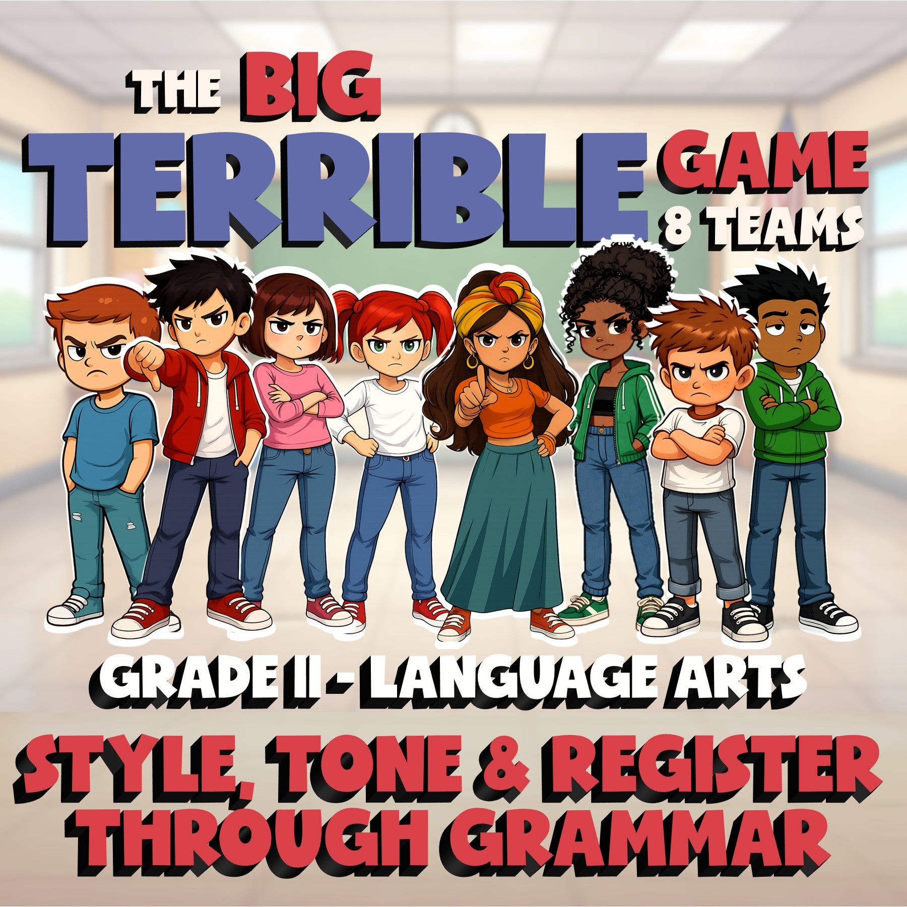 Style, Tone & Register Through Grammar BIG TERRIBLE GAME - Grade 11 ELA Review