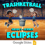 Eclipses TRASHKETBALL Science Game - No Prep Grade 5 Review Activity