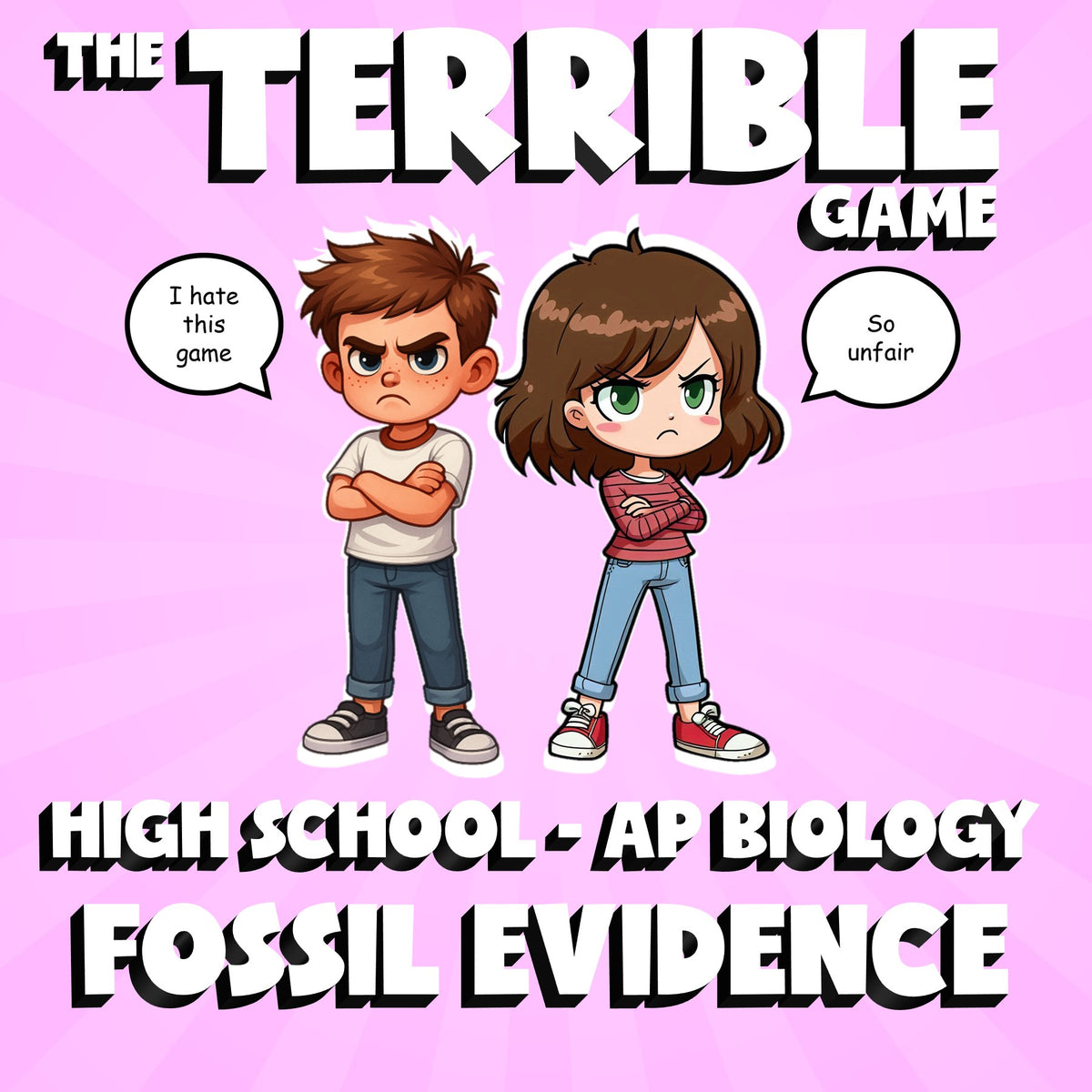 Fossil Evidence THE TERRIBLE GAME - No Prep AP Biology Science Review Activity