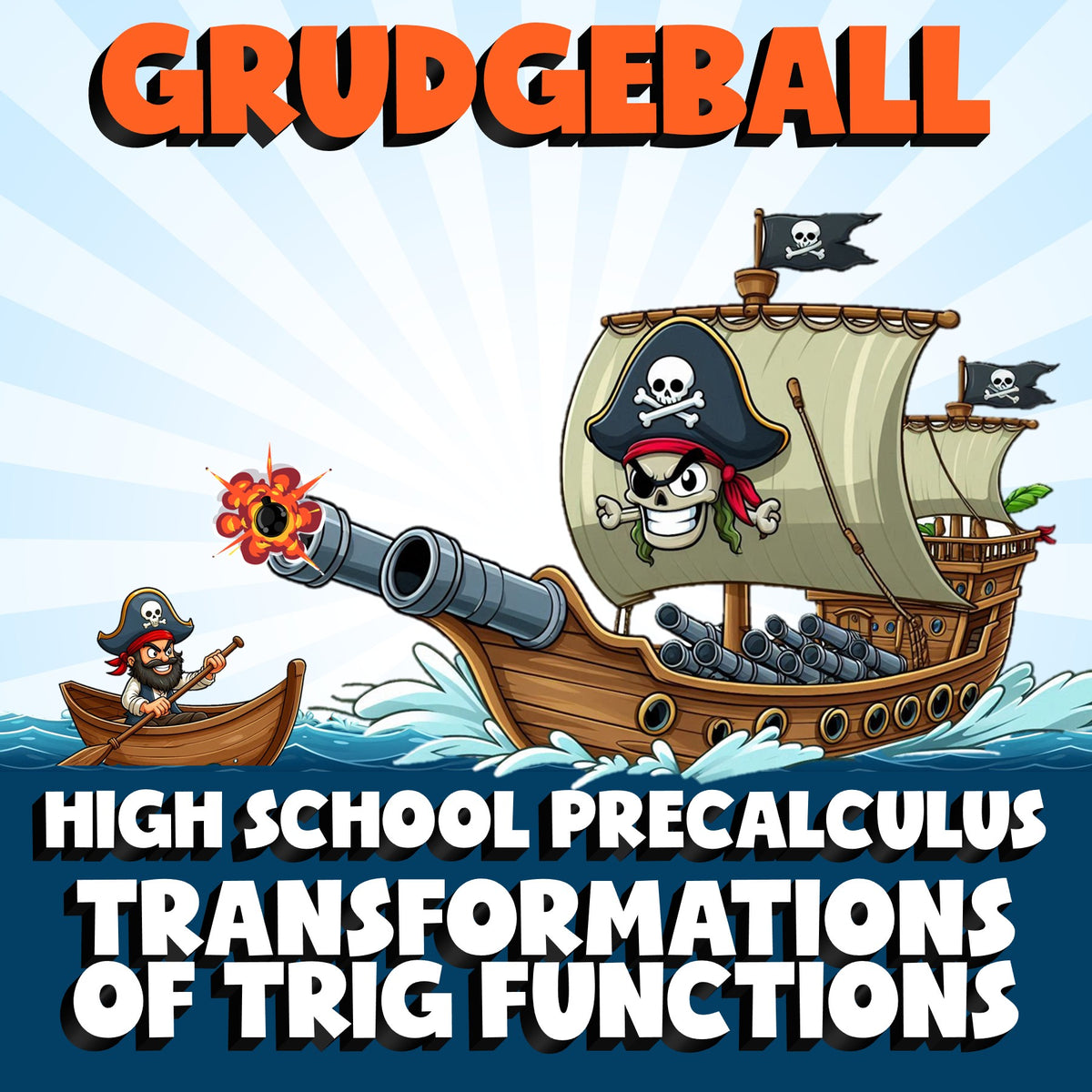 Transformations of Trig Functions GRUDGEBALL Math Game - No Prep PreCalculus