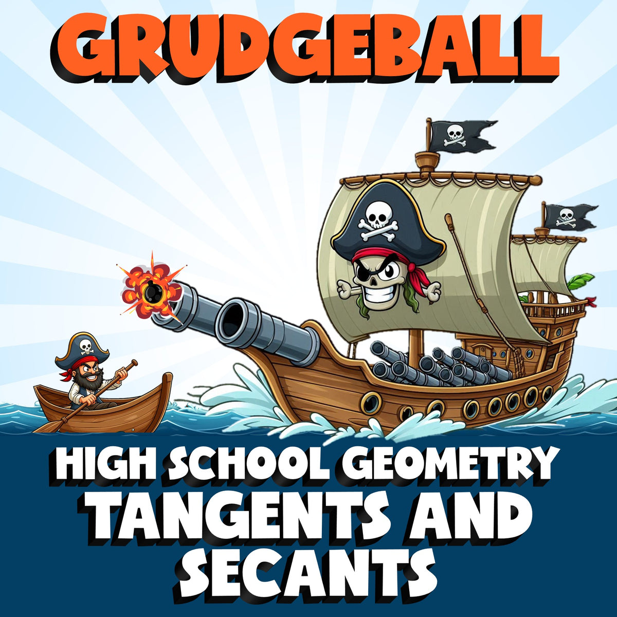 Tangents and Secants GRUDGEBALL Math Game - No Prep Geometry Review Activity