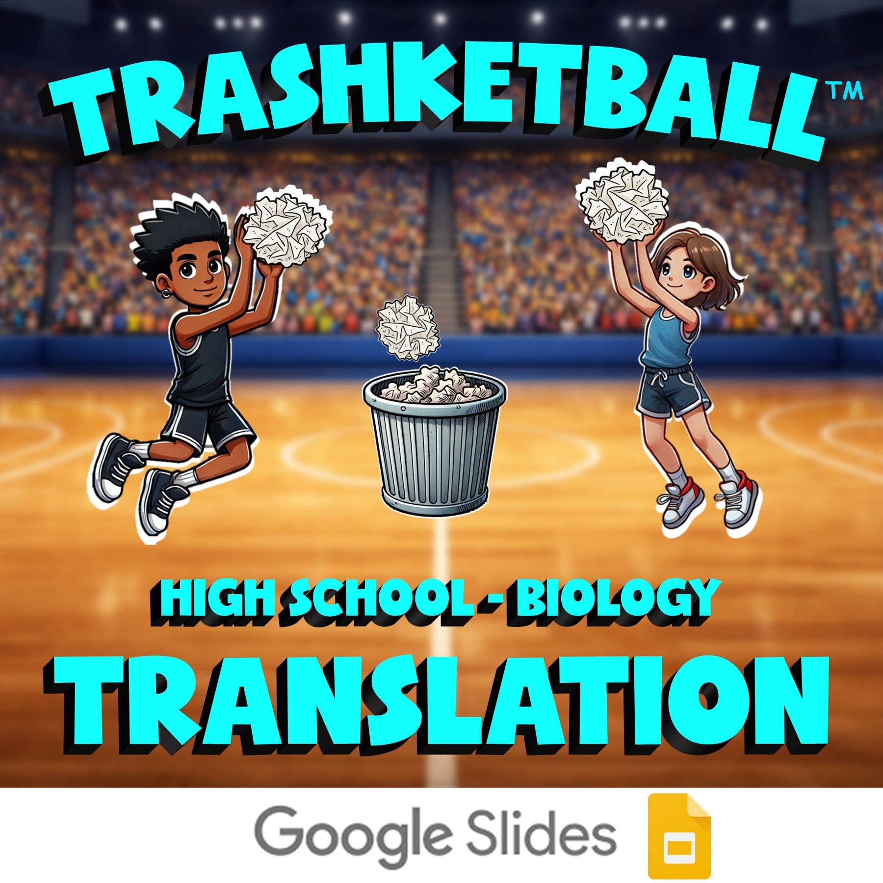 Translation TRASHKETBALL Science Game - No Prep Biology Review Activity