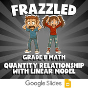 Quantity Relationship with Linear Model FRAZZLED Math Game - No Prep Grade 8