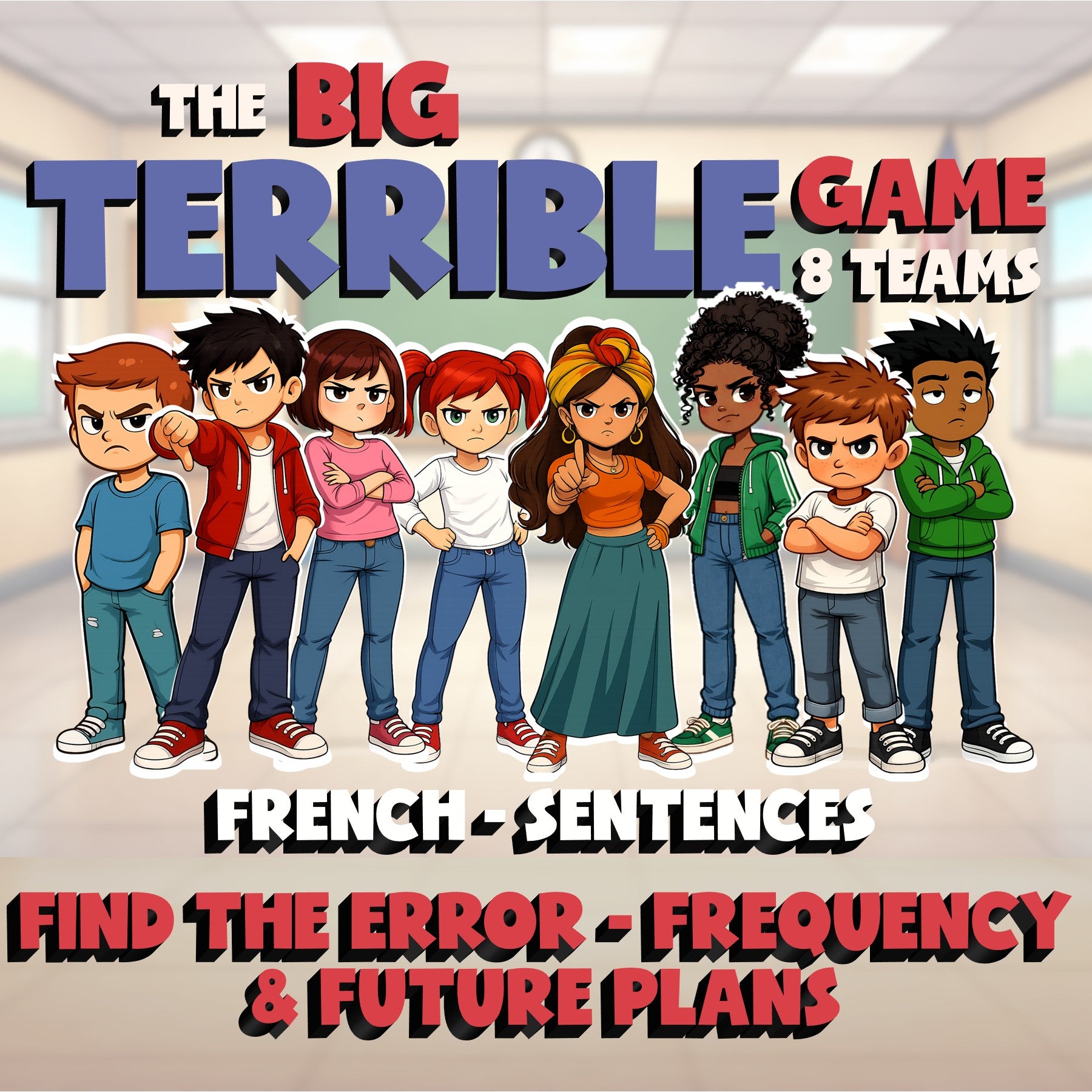Find the Error - Frequency & Future Plans BIG TERRIBLE GAME - French Exercise