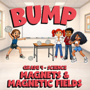 Magnets & Magnetic Fields BUMP Science Game - No Prep Grade 4 Review Activity