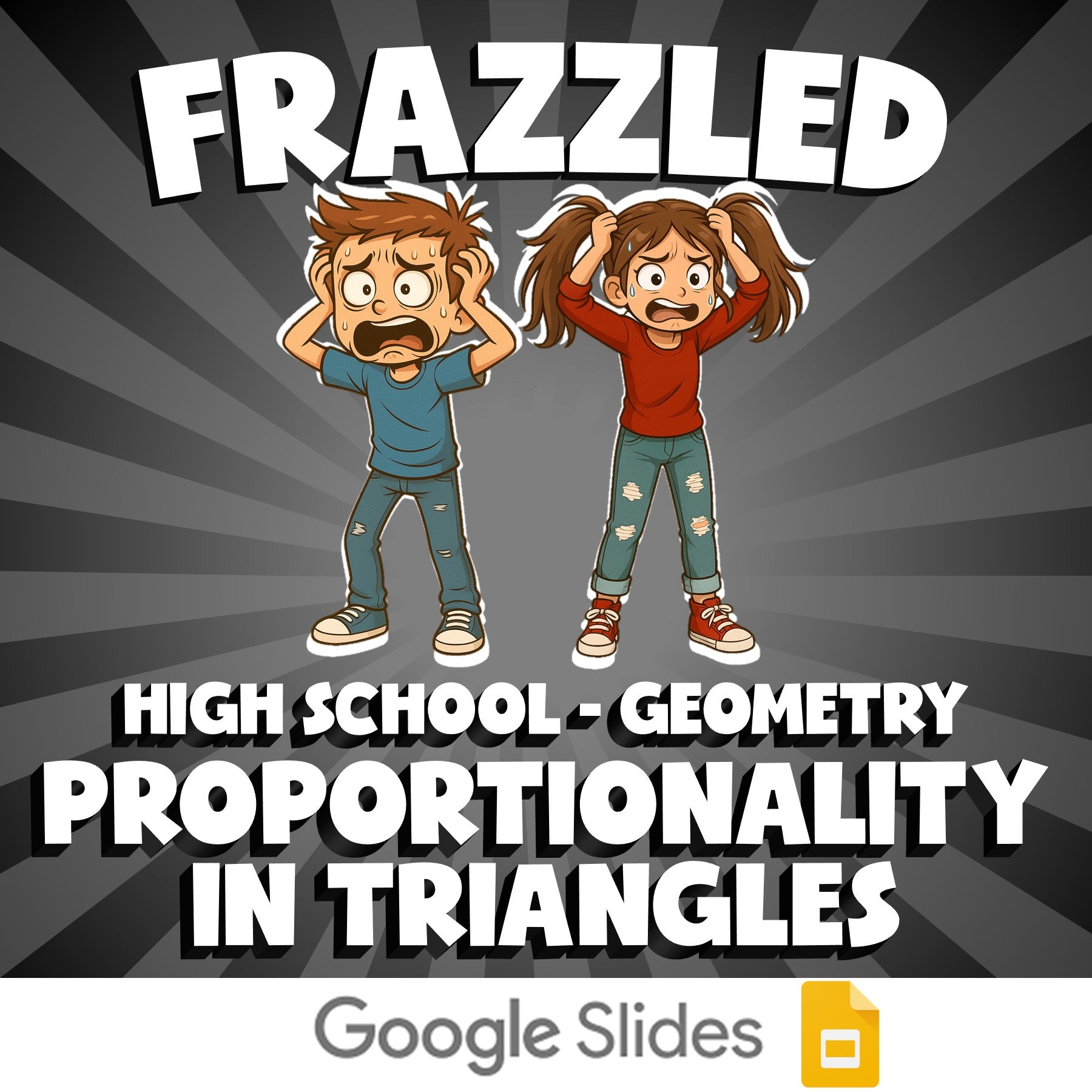 Proportionality in Triangles FRAZZLED Math Game - No Prep Geometry Review