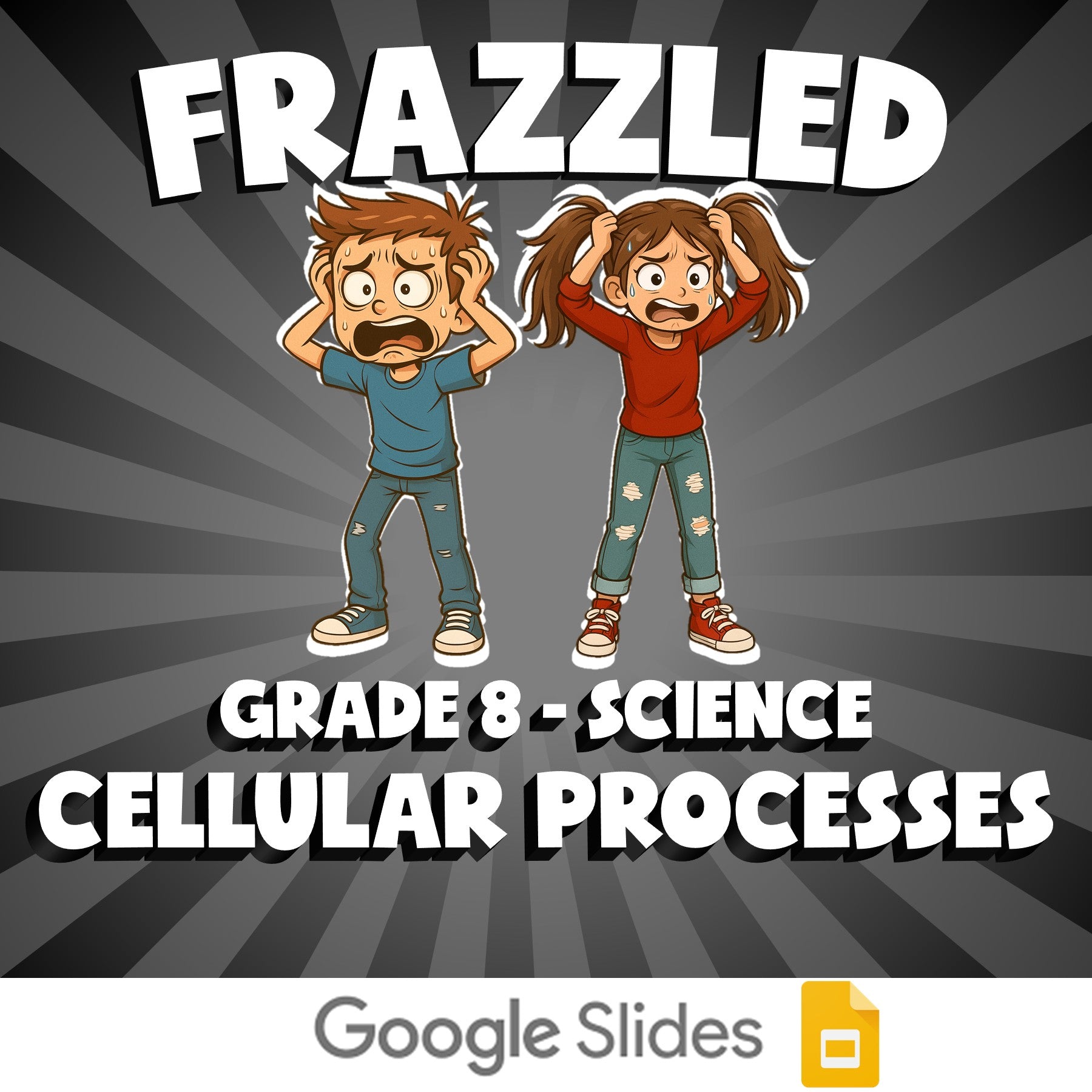 Cellular Processes FRAZZLED Science Game - No Prep Grade 8 Review Activity