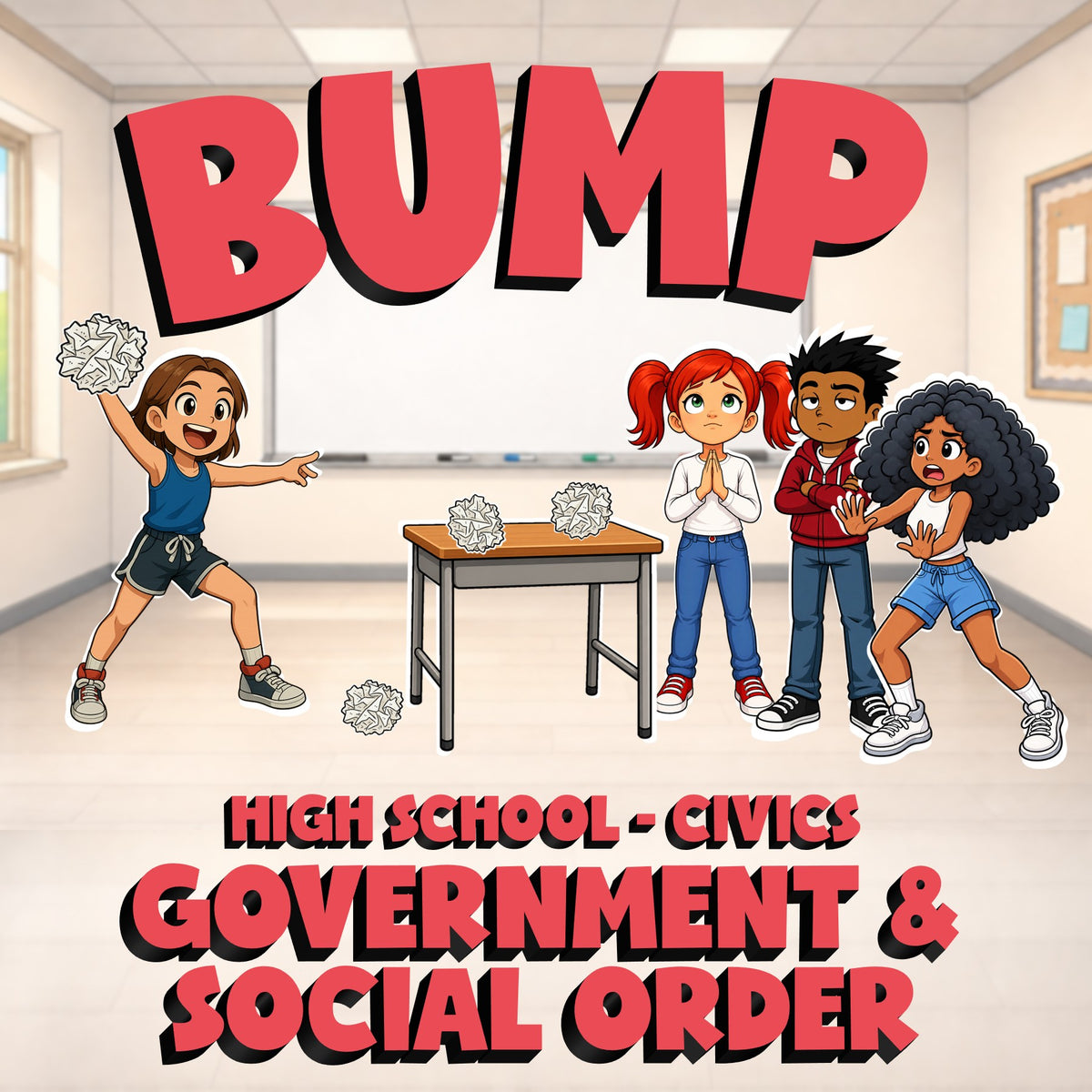 Government & Social Order BUMP Civics Game - No Prep Review Activity