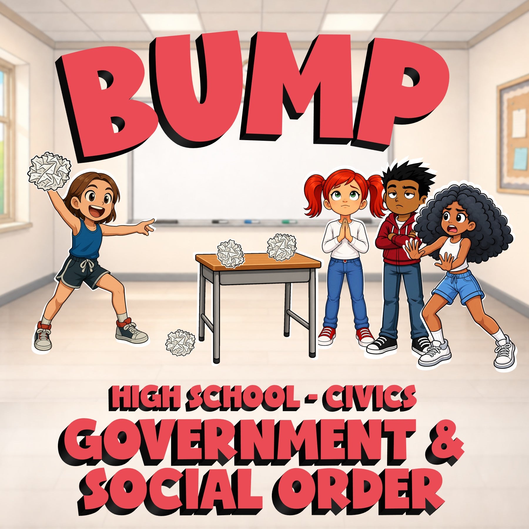 Government & Social Order BUMP Civics Game - No Prep Review Activity