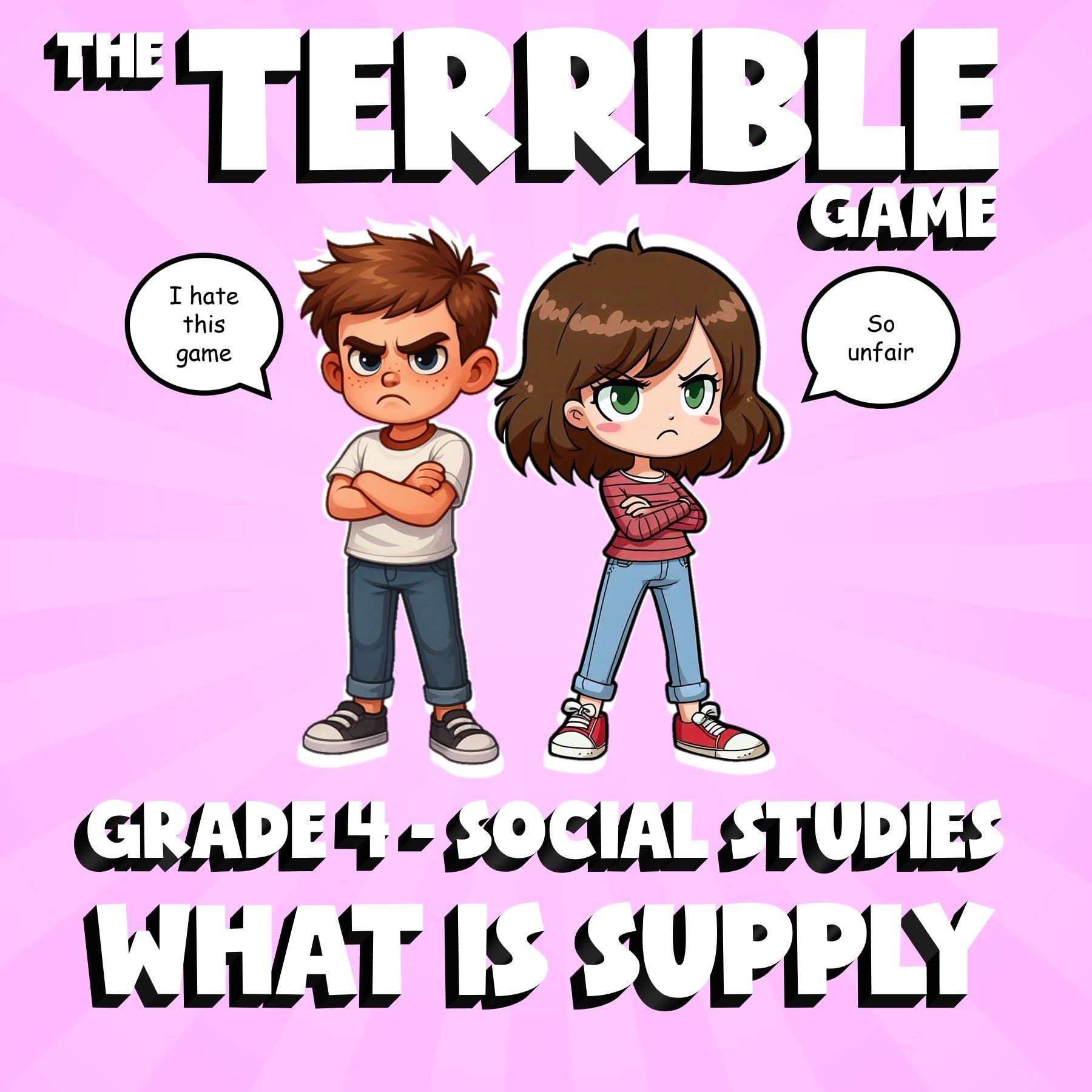 What Is Supply THE TERRIBLE GAME - No Prep Grade 4 Socials Review Activity