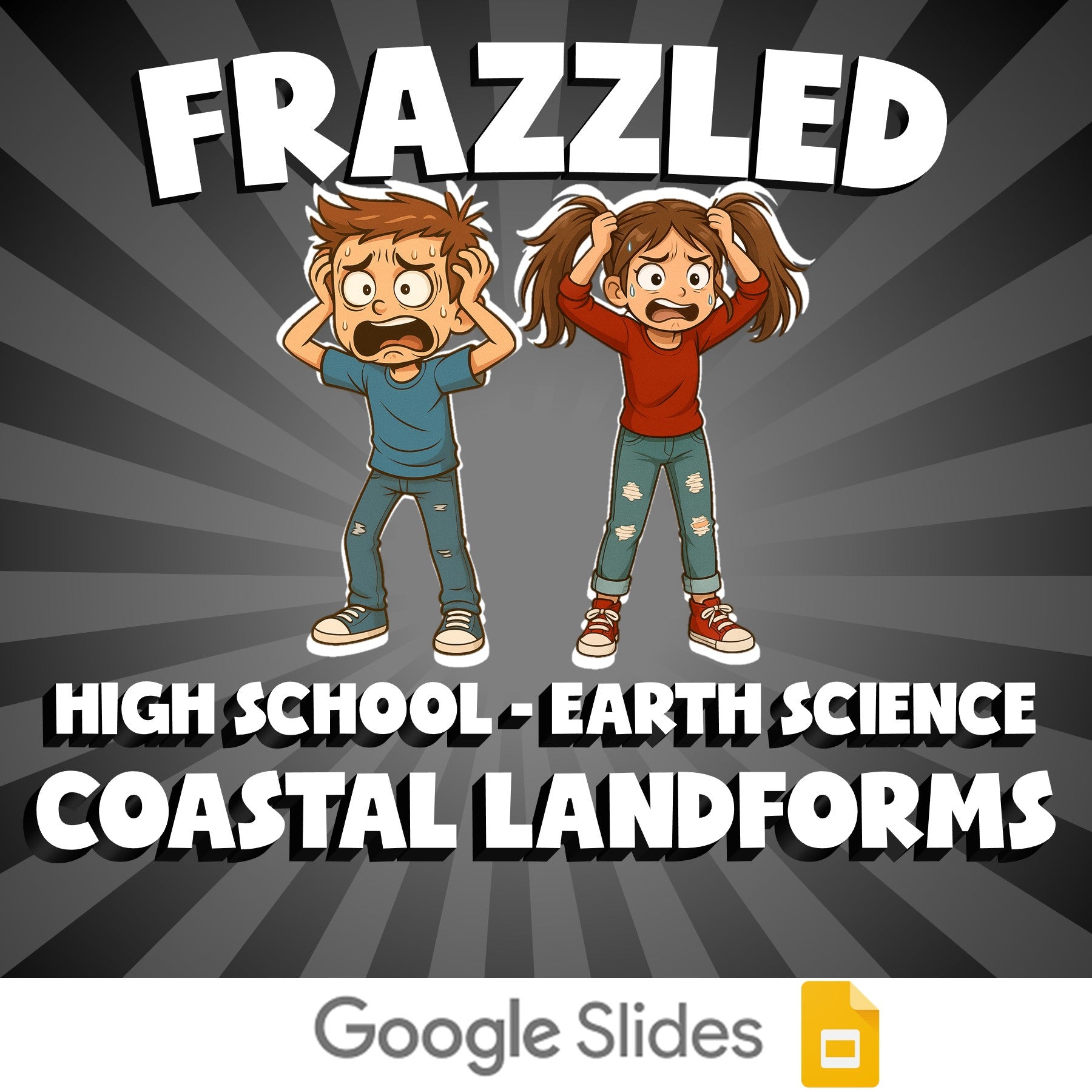 Coastal Landforms FRAZZLED Game - No Prep Earth Science Review Activity