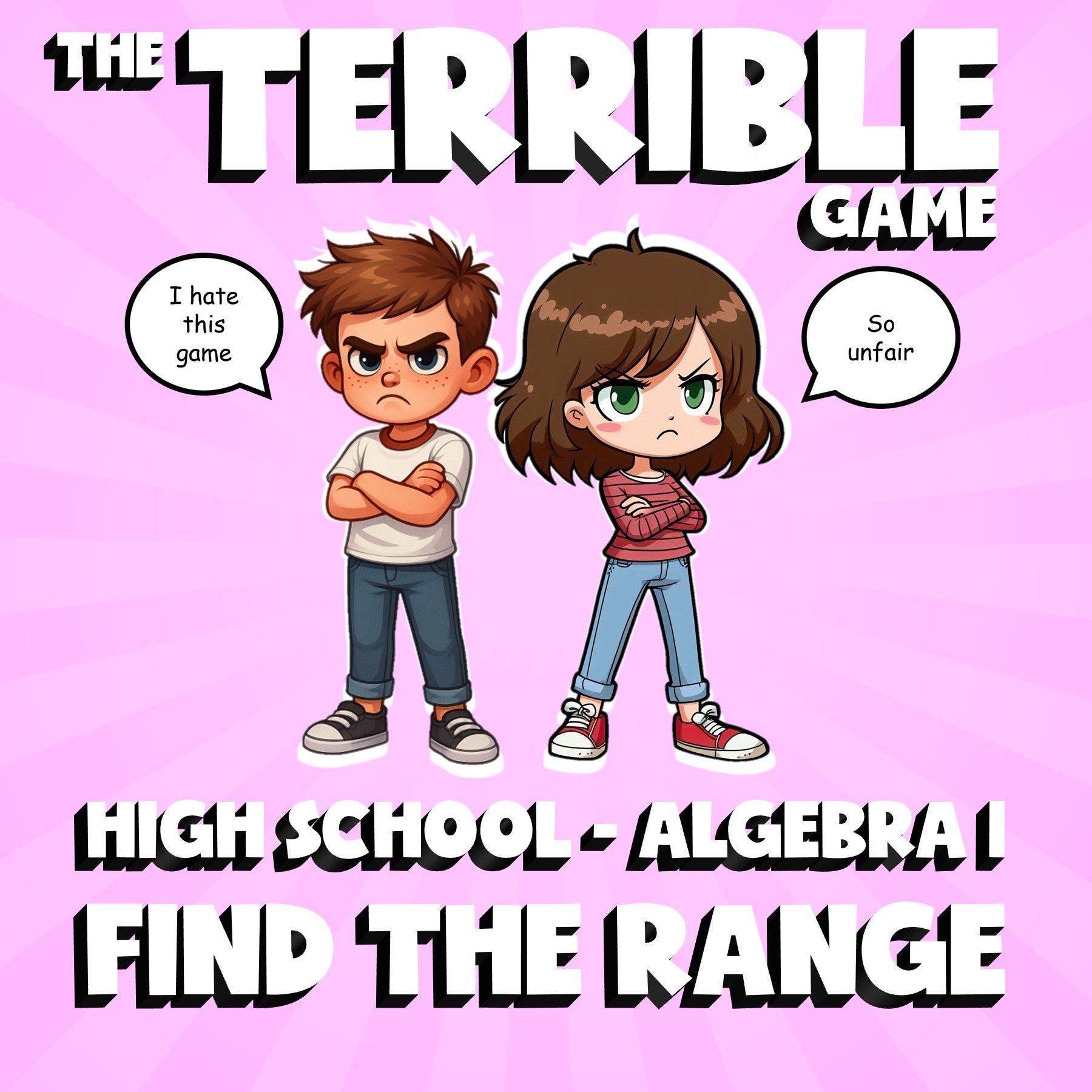 Find the Range THE TERRIBLE GAME - No Prep Algebra 1 Math Review Activity