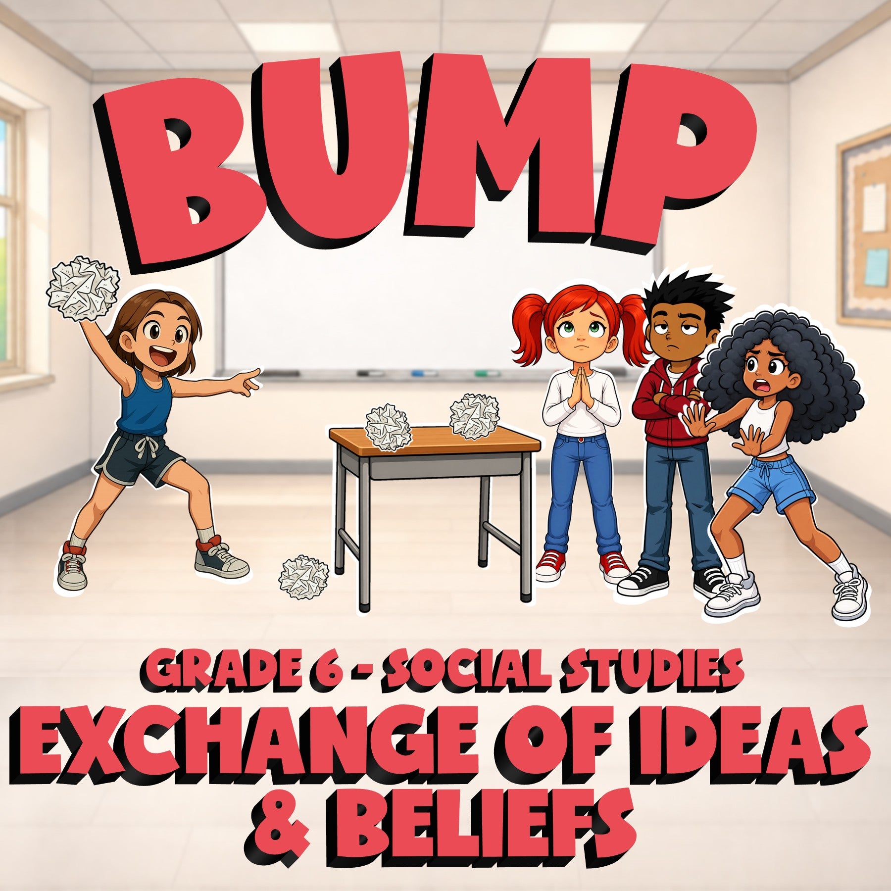Exchange of Ideas & Beliefs BUMP Socials Game - No Prep Grade 6 Review Activity