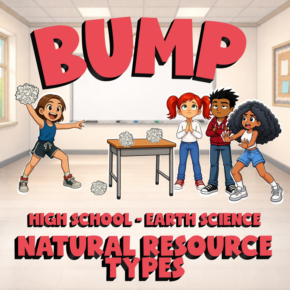 Natural Resource Types BUMP Game - No Prep Earth Science Review Activity