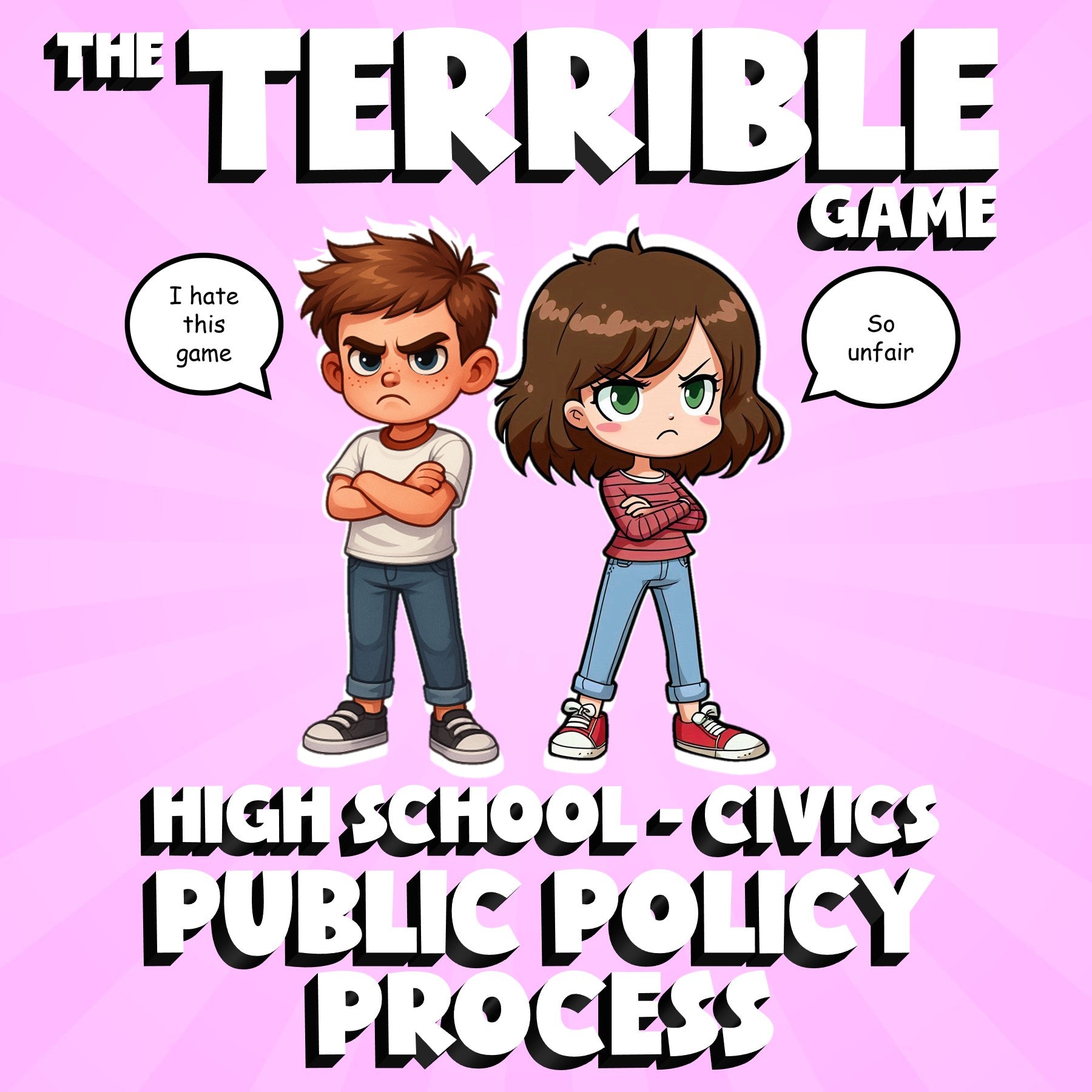 Public Policy Process THE TERRIBLE GAME - No Prep Civics Review Activity