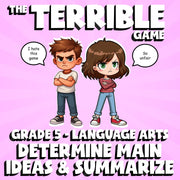 Determine Main Ideas & Summarize THE TERRIBLE GAME - No Prep Grade 5 ELA Review
