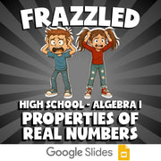 Properties of Real Numbers FRAZZLED Math Game - No Prep Algebra 1 Review