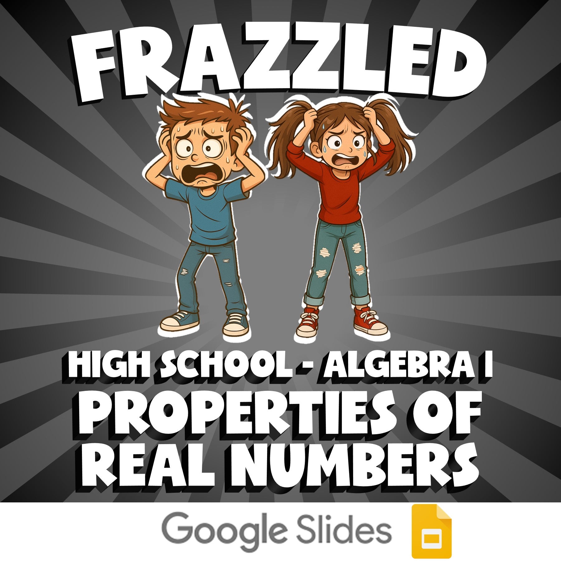 Properties of Real Numbers FRAZZLED Math Game - No Prep Algebra 1 Review