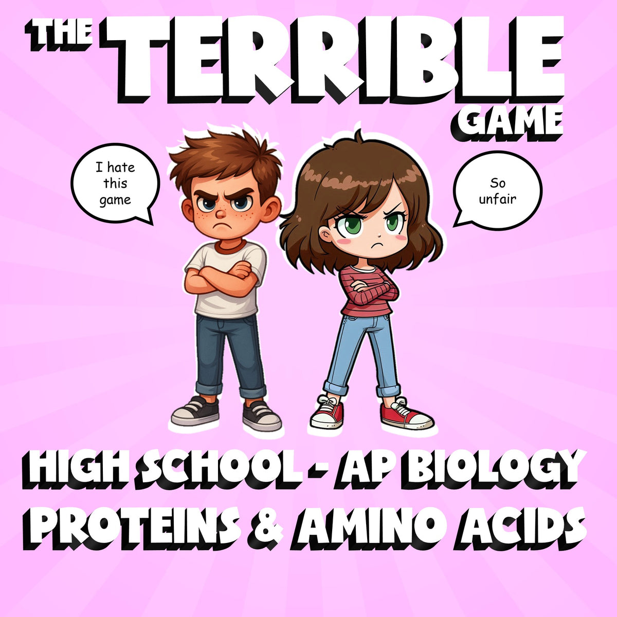 Proteins & Amino Acids THE TERRIBLE GAME - No Prep AP Biology Science Review
