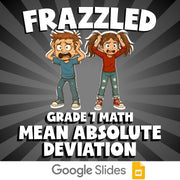 Mean Absolute Deviation FRAZZLED Math Game - No Prep Grade 7 Review Activity