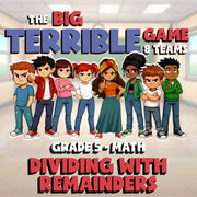 Dividing with Remainders BIG TERRIBLE GAME - No Prep Grade 5 Math Review