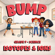 Isotopes & Ions BUMP Science Game - No Prep Grade 9 Review Activity