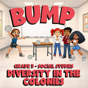 Diversity in the Colonies BUMP Socials Game - No Prep Grade 5 Review Activity
