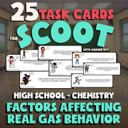 Factors Affecting Real Gas Behavior SCOOT TASK CARDS Science Game - Chemistry