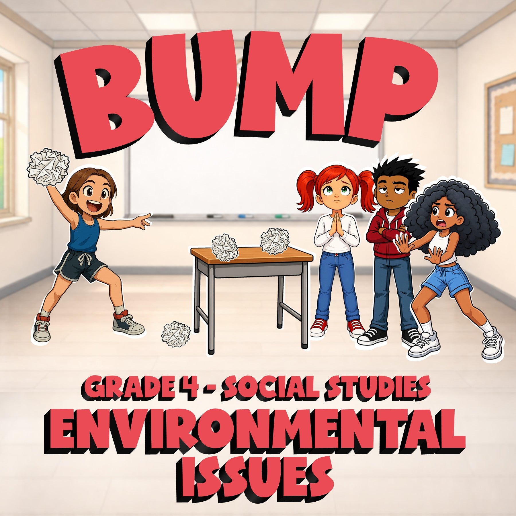 Environmental Issues BUMP Socials Game - No Prep Grade 4 Review Activity
