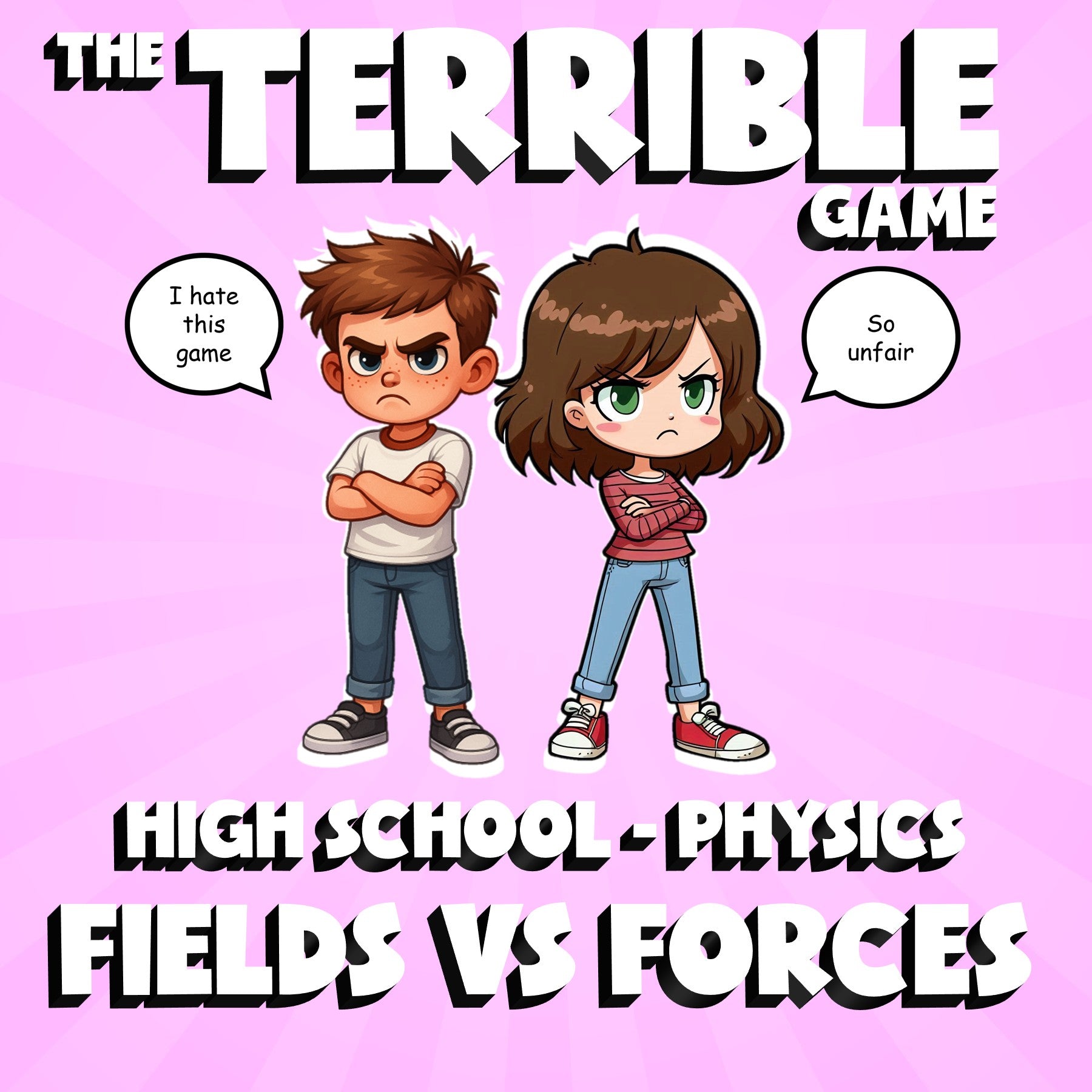 Fields vs Forces THE TERRIBLE GAME - No Prep Physics Science Review Activity