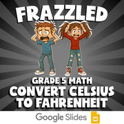 Convert Celsius to Fahrenheit FRAZZLED Math Game - No Prep Grade 5 Review
