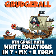 Write Equations in y = mx + b Form GRUDGEBALL Math Game - No Prep  Review