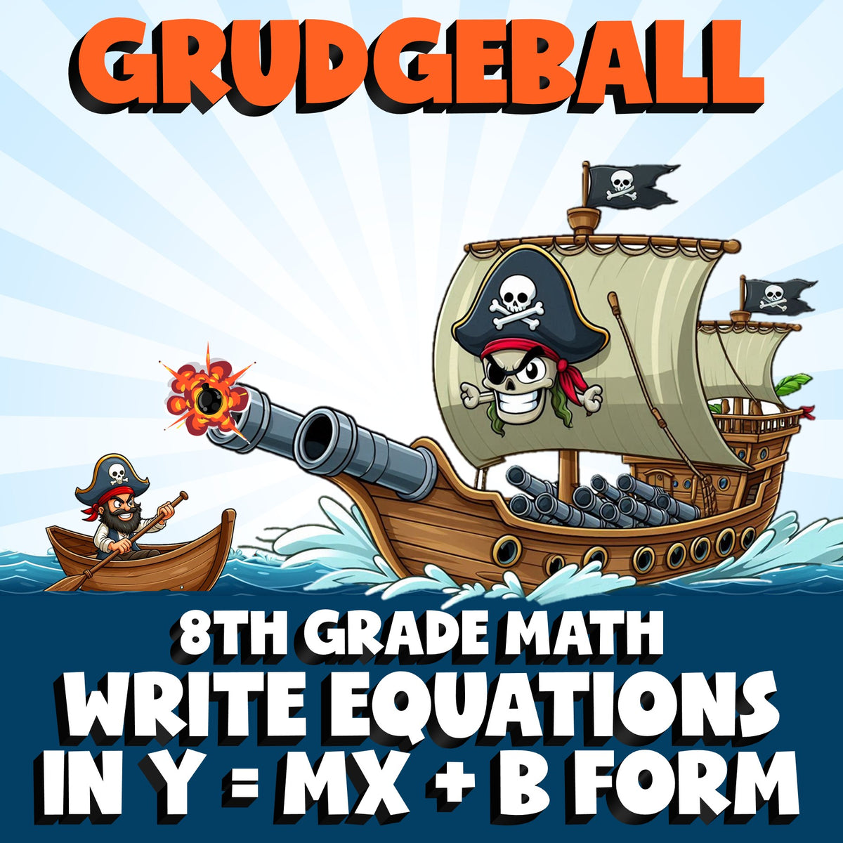 Write Equations in y = mx + b Form GRUDGEBALL Math Game - No Prep  Review